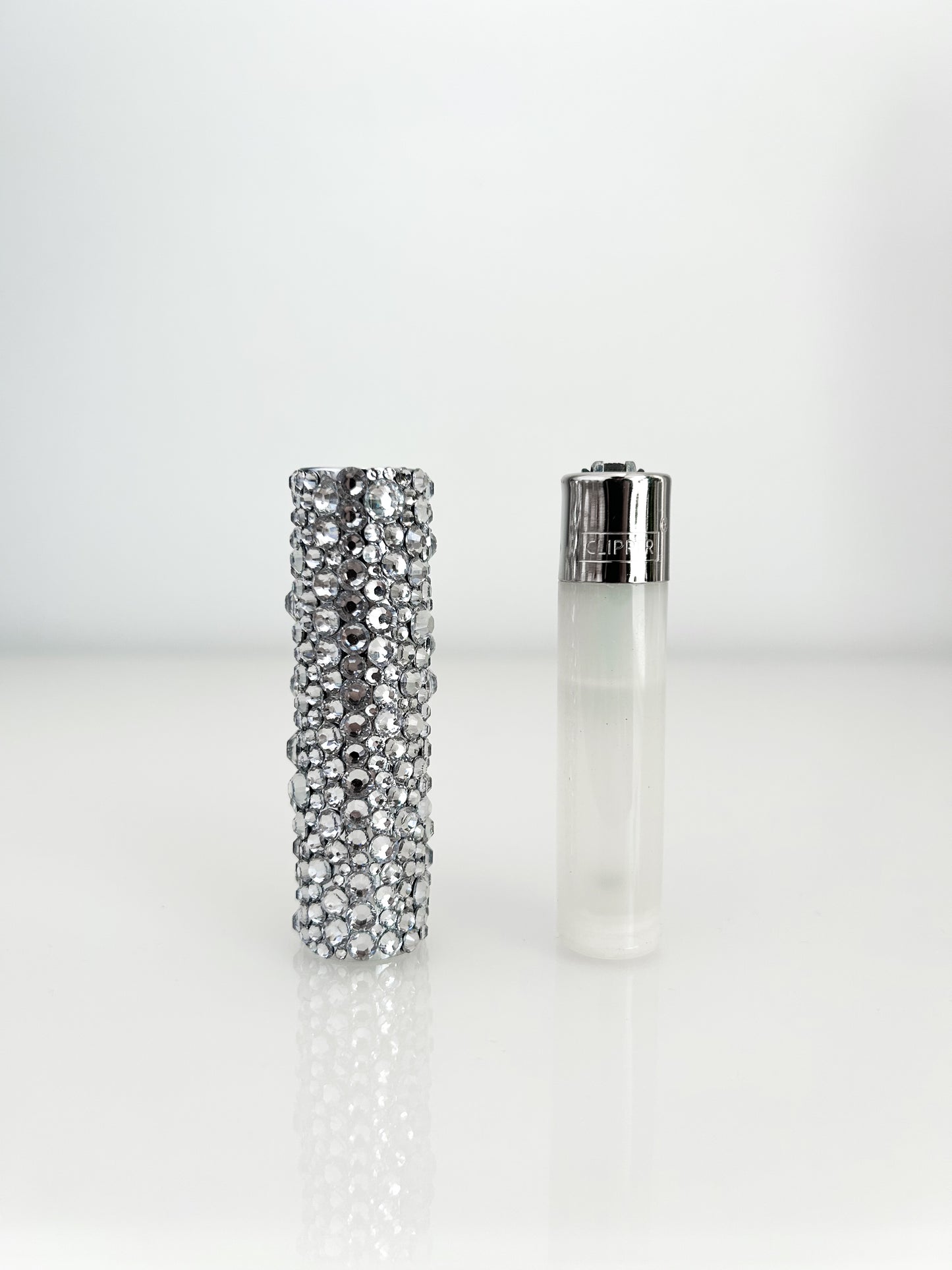 BEDAZZLED SILVER CLIPPER CASE