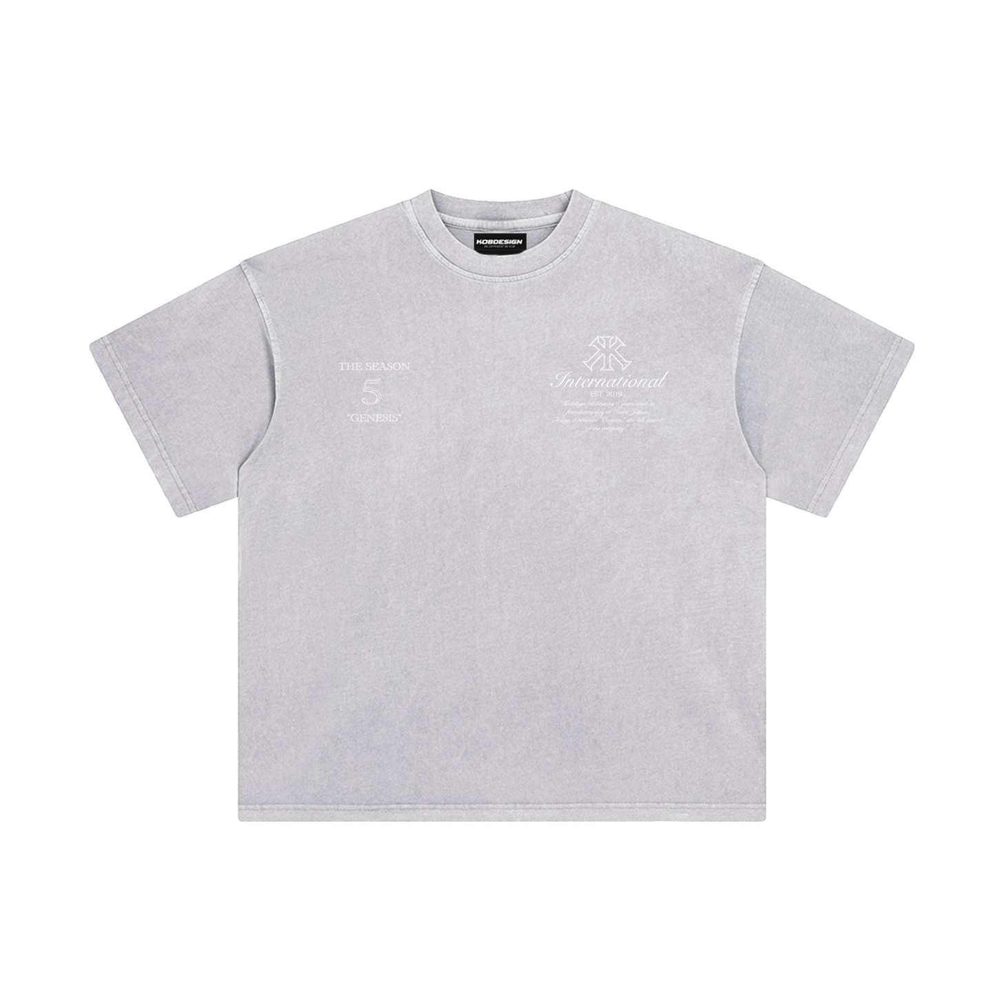 WASHED LIGHT GREY TEE