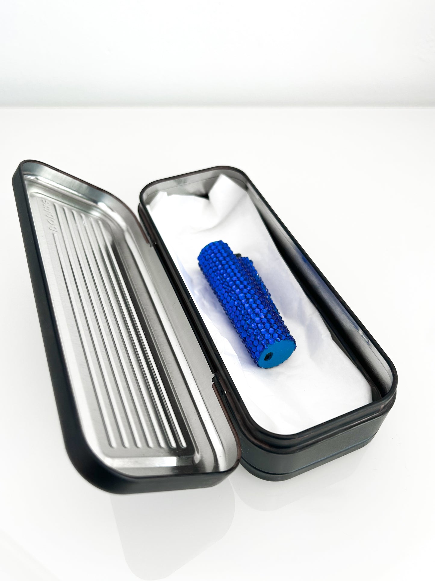 BEDAZZLED NAVY CLIPPER CASE