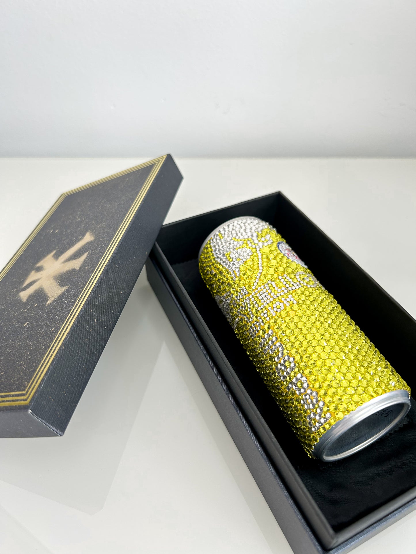 BEDAZZLED YELLOW RED BULL