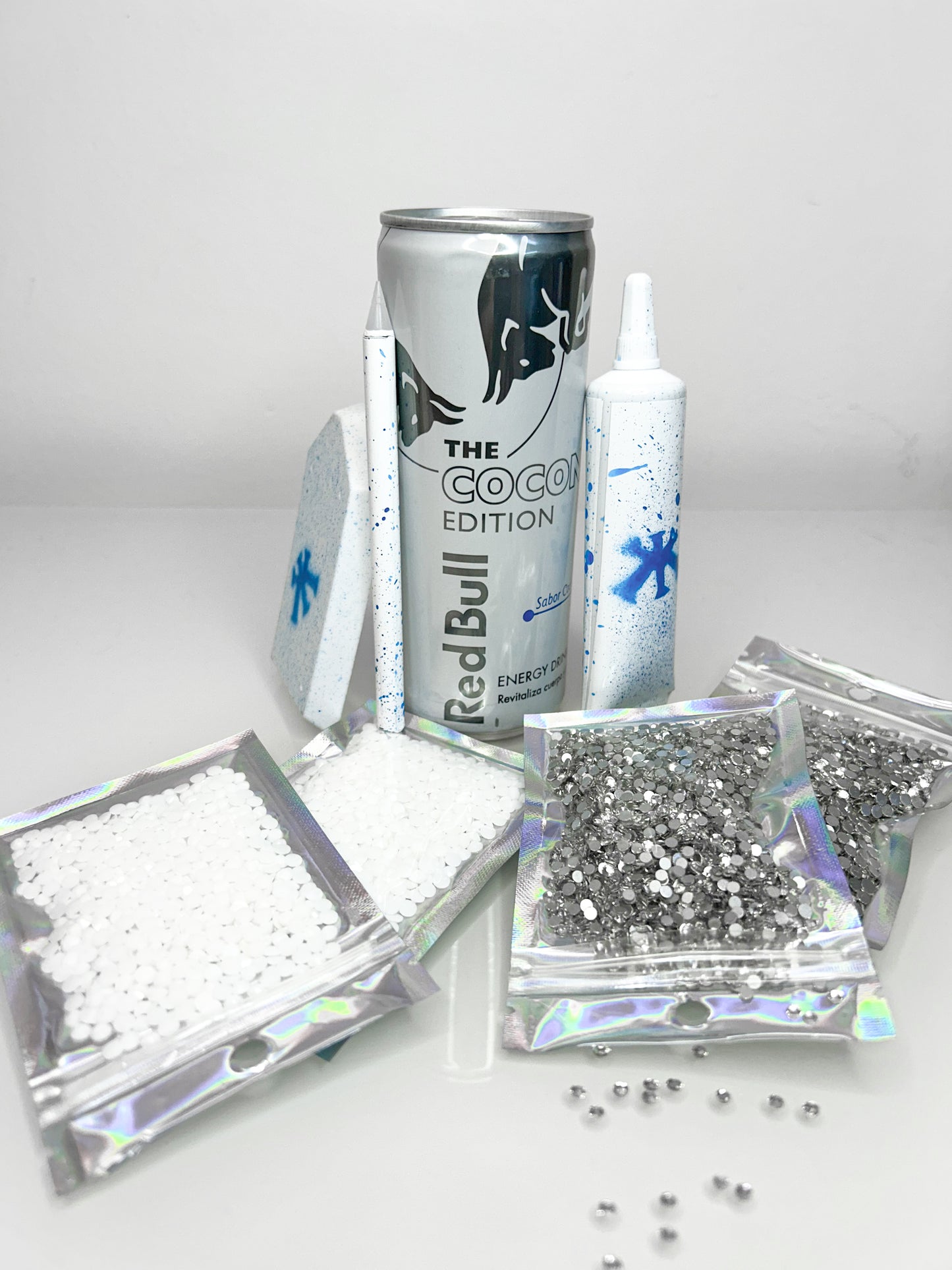 WHITE RED BULL BEDAZZLE KIT
