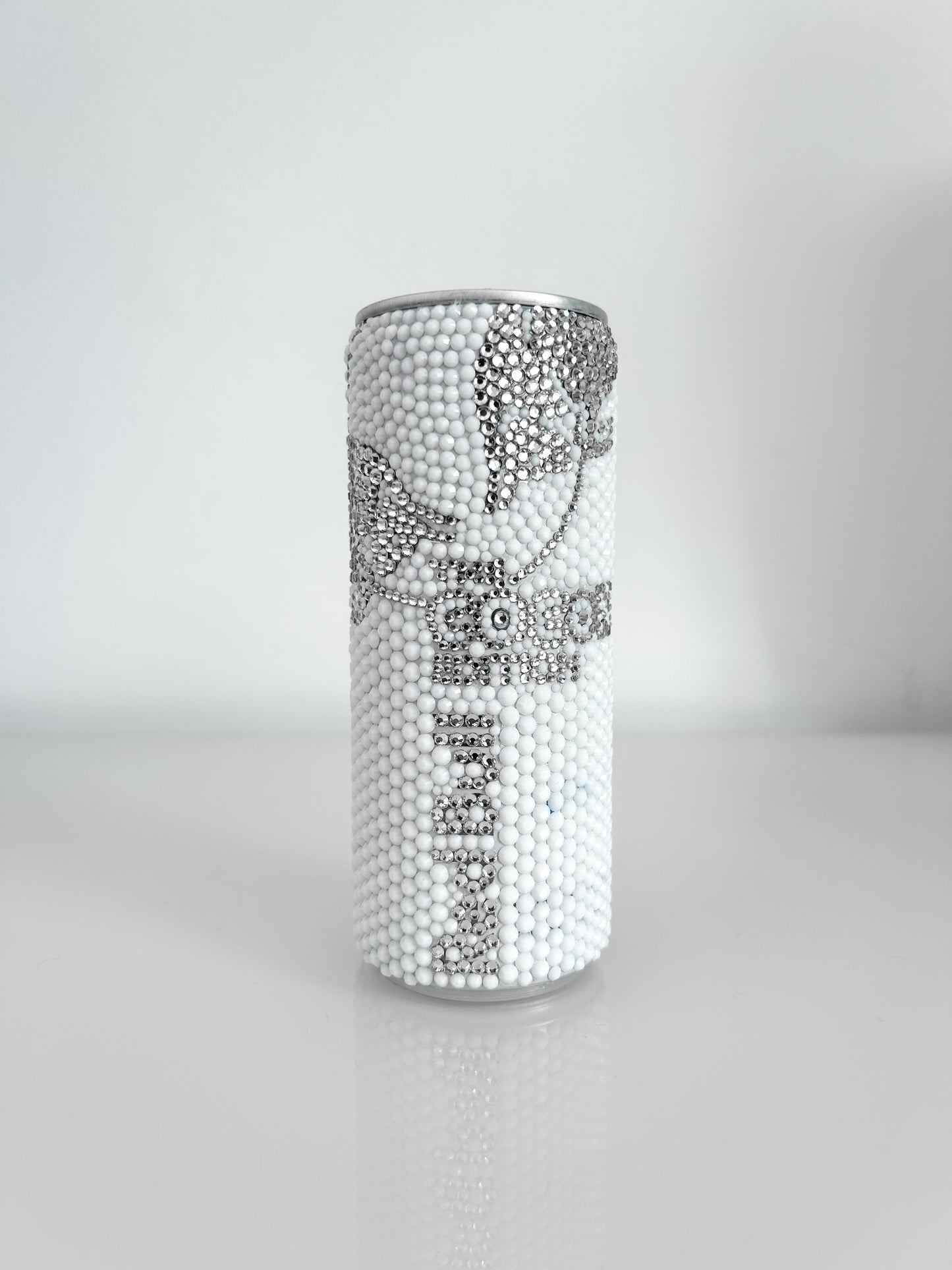 BEDAZZLED WHITE RED BULL
