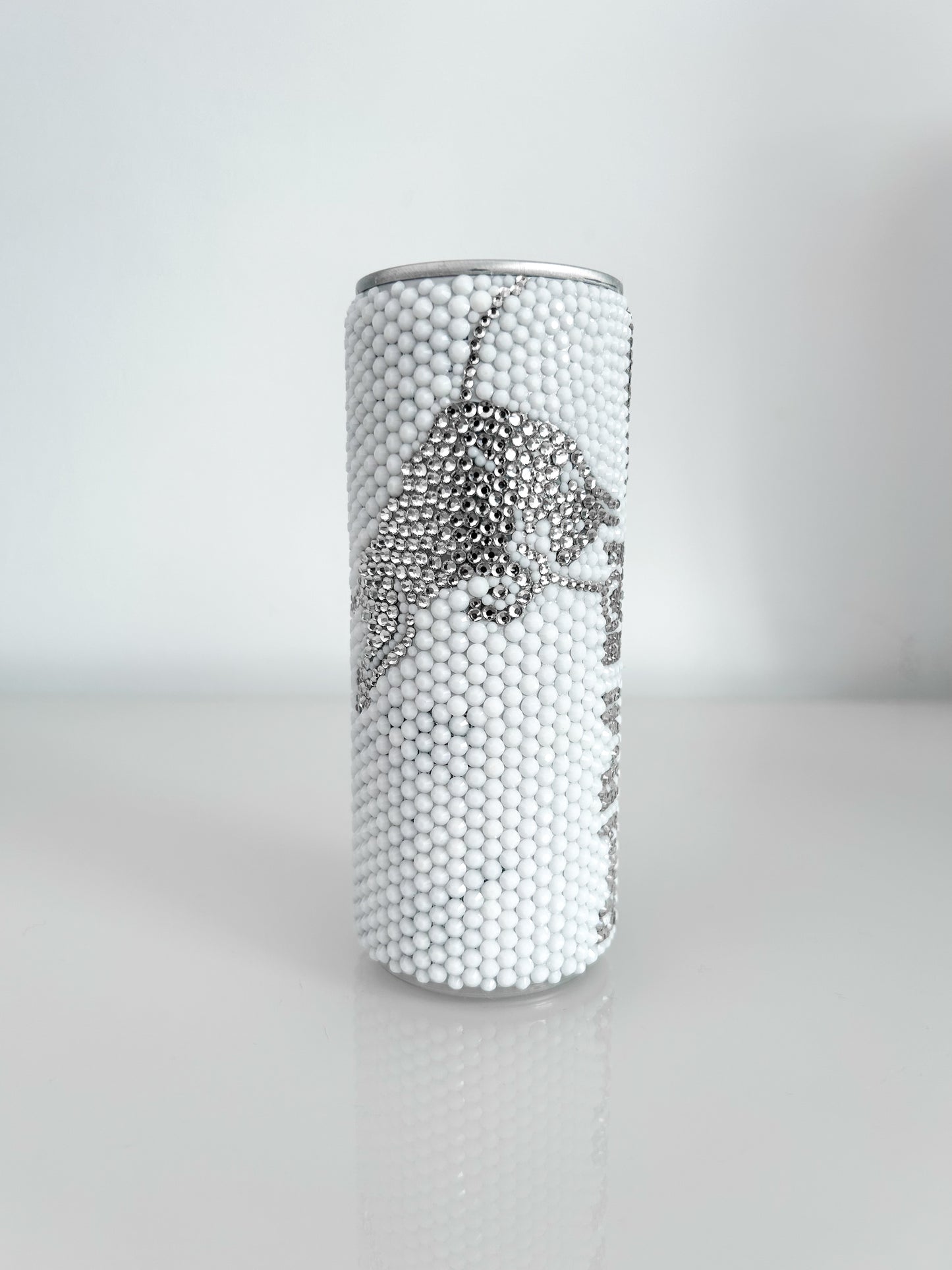 BEDAZZLED WHITE RED BULL
