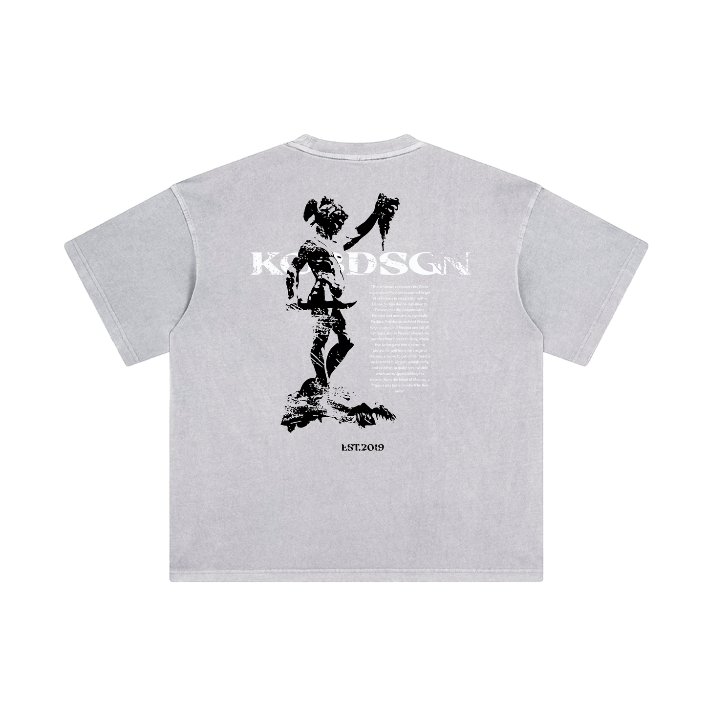WASHED LIGHT GREY TEE