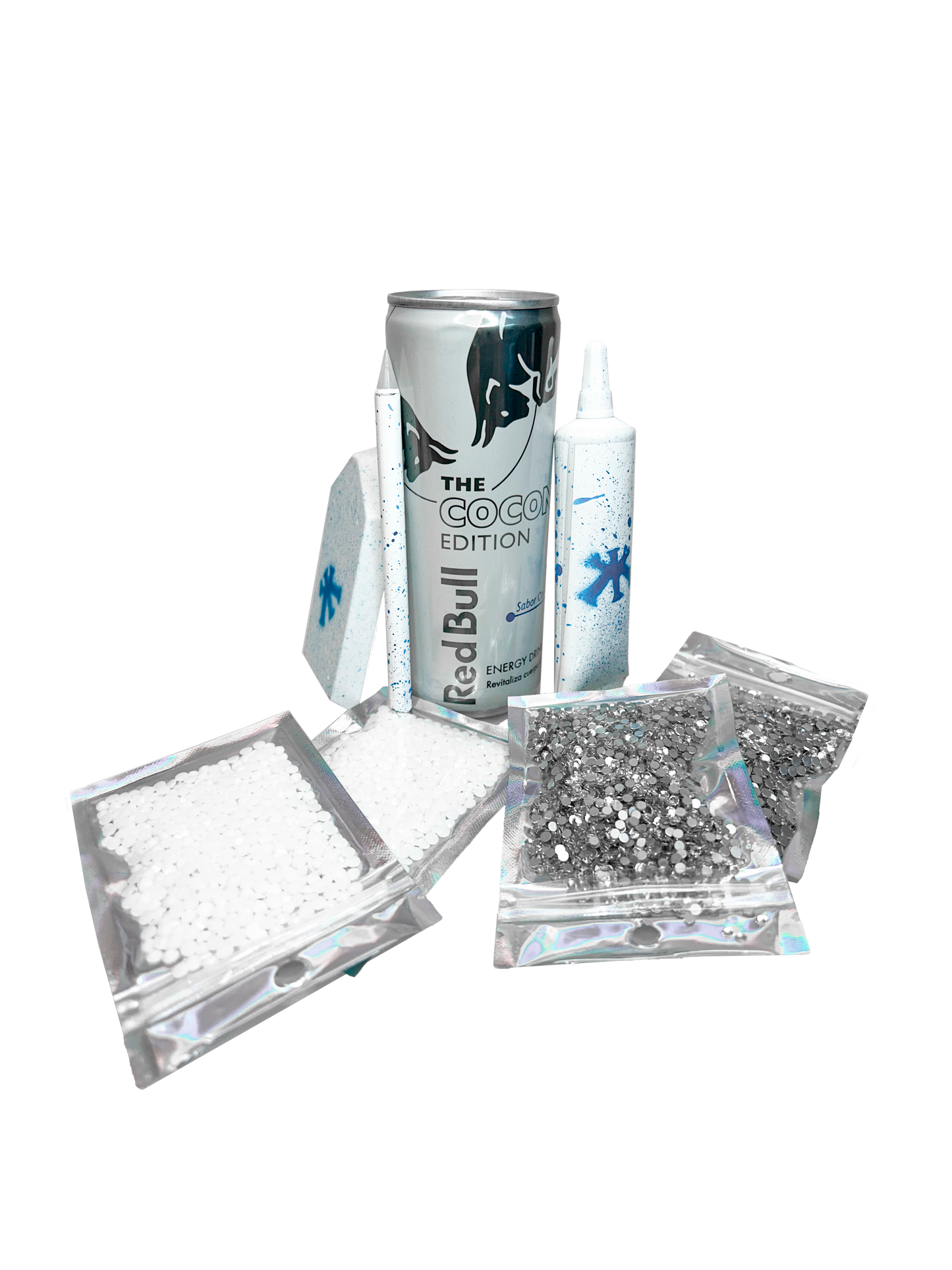 WHITE RED BULL BEDAZZLE KIT