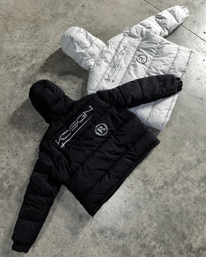 LIGHT ASPHALT CROPPED PUFFER