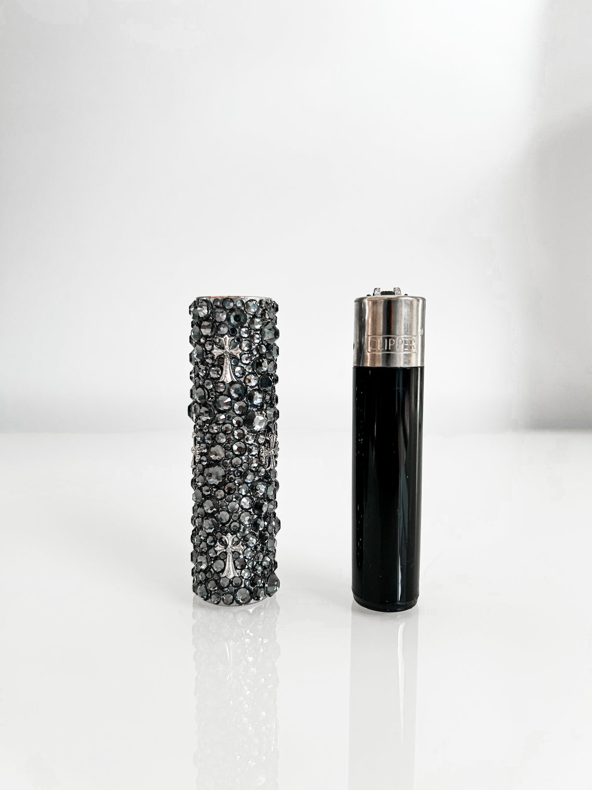 BEDAZZLED CHROME CLIPPER CASE