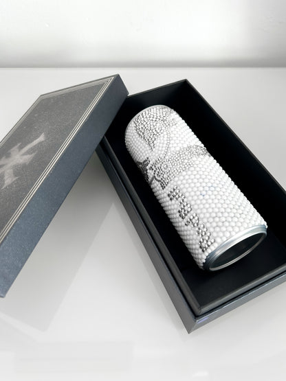 BEDAZZLED WHITE RED BULL
