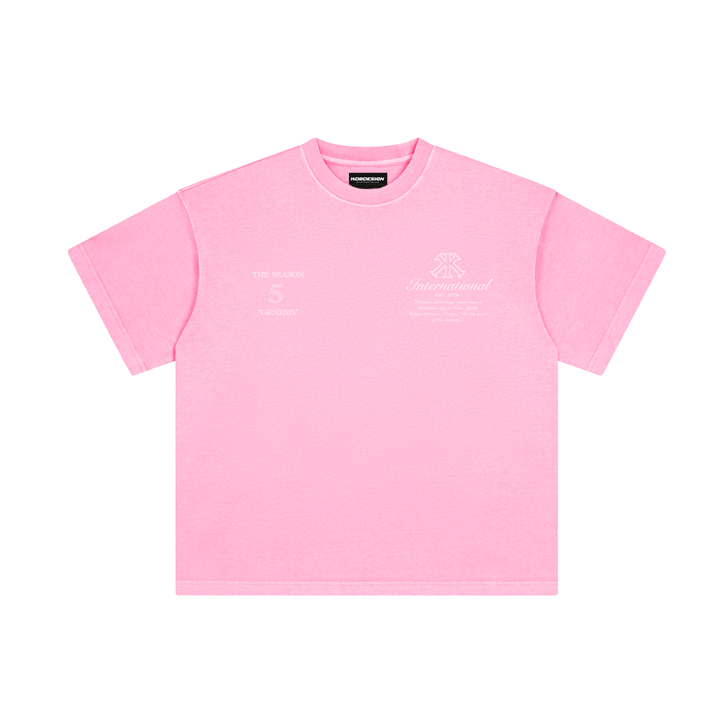 ANCIENT SCRIPT WASHED PINK TEE