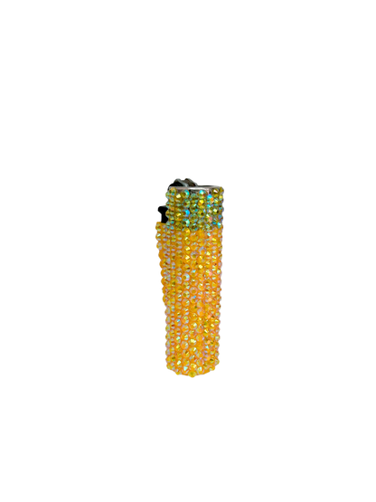 BEDAZZLED MINI YELLOW LIGHTER