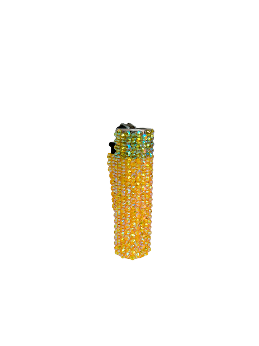 BEDAZZLED MINI YELLOW LIGHTER