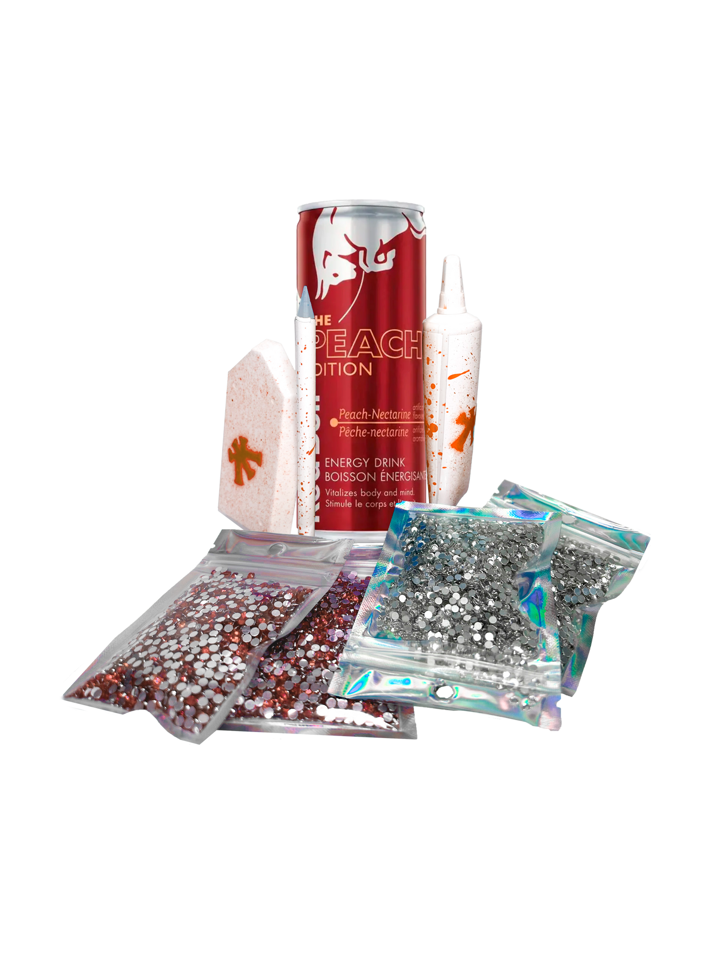 PEACH RED BULL BEDAZZLE KIT