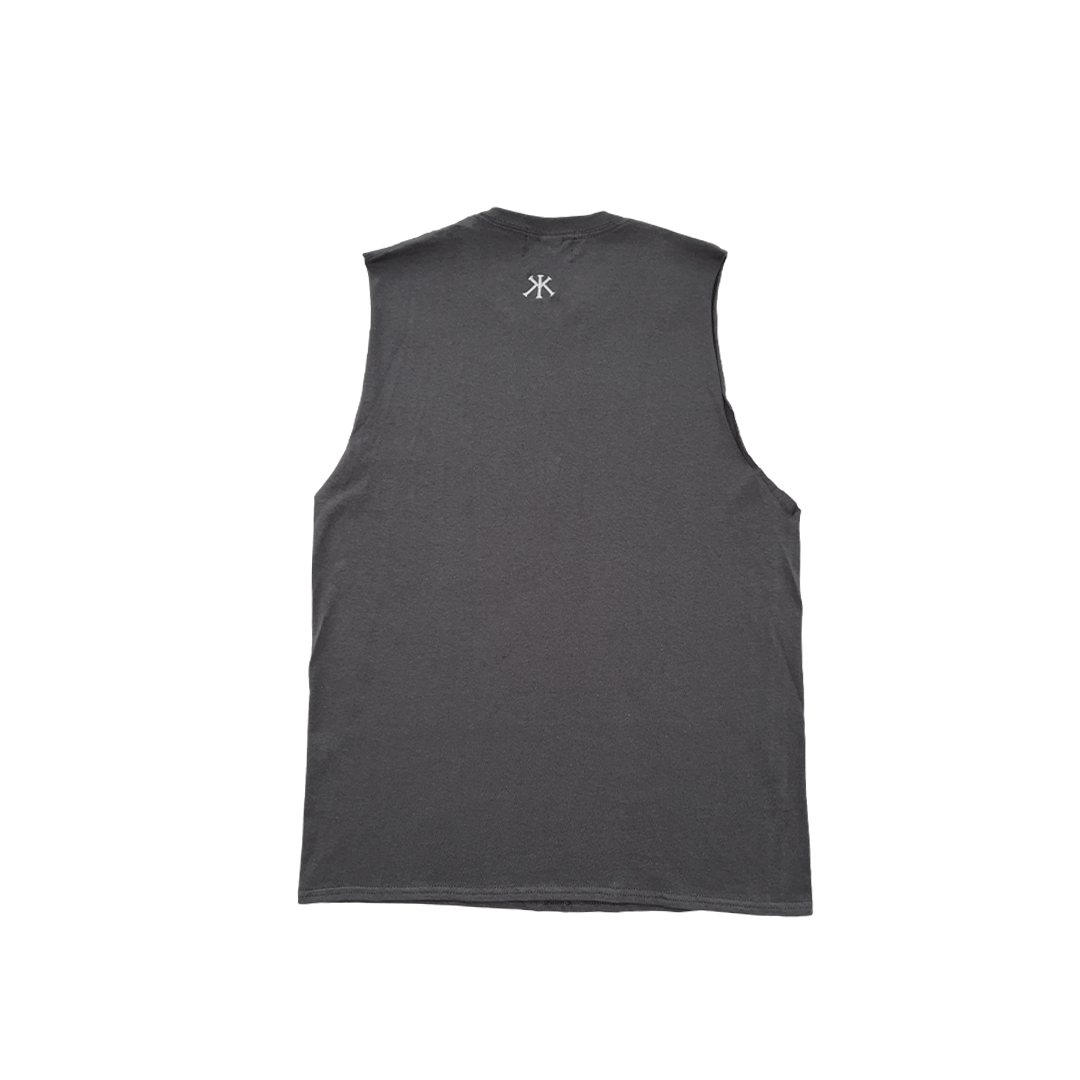 DARK GREY SLEEVELESS TEE