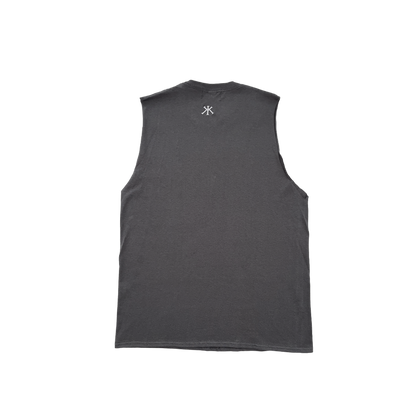 DARK GREY SLEEVELESS TEE