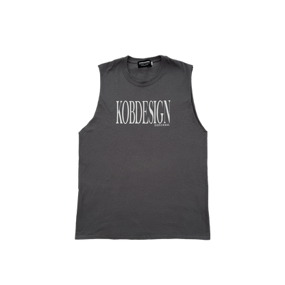 DARK GREY SLEEVELESS TEE