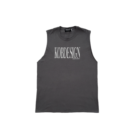 DARK GREY SLEEVELESS TEE