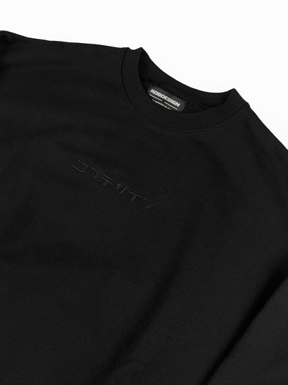 JET BLACK CREWNECK